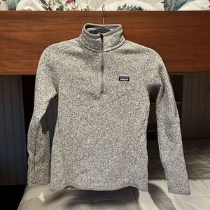 Patagonia better sweater, 1/4 zip grey, XS